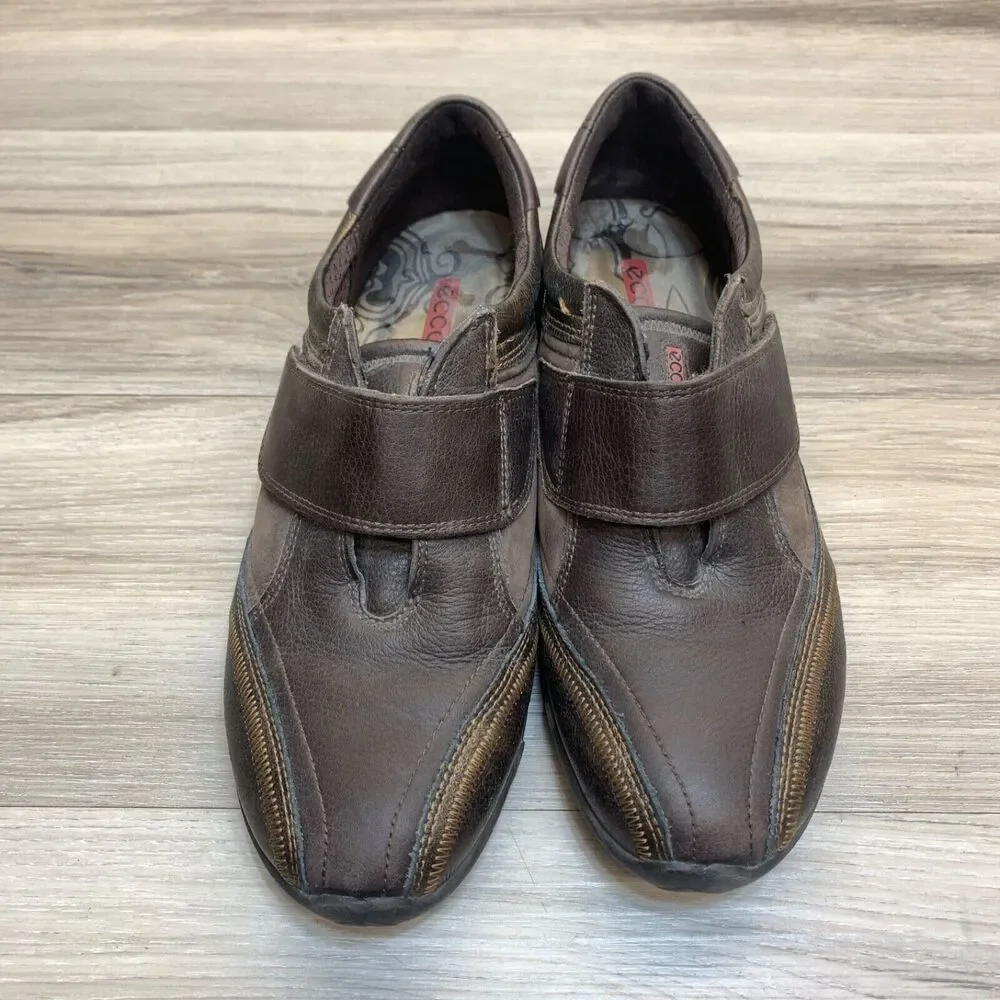 Ecco Women’s US Size 6 US 5 Brown Leather Comfort Shoes Hook & Loop - Picture 6 of 11